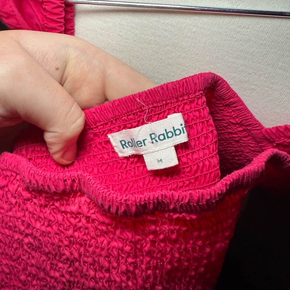 Roller Rabbit Fuchsia Ruffled Crop Top - Picture 2 of 2